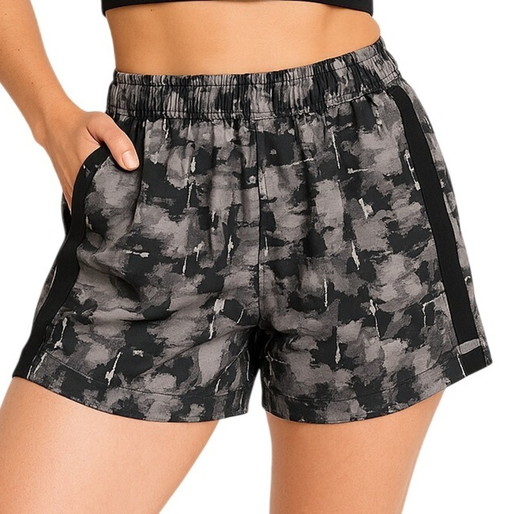 SB Tech Coolplay Women's Running Shorts‎ Harsh Grey Print Activewear Size S New
